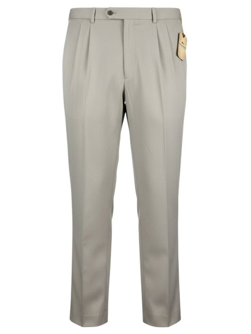 Tommy Bahama Mens Lght. Brown Pleated Front Dress Pants Size 40x33 Silk Blend NW